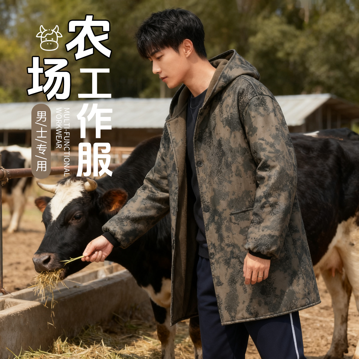 冬季加绒加厚保暖围裙