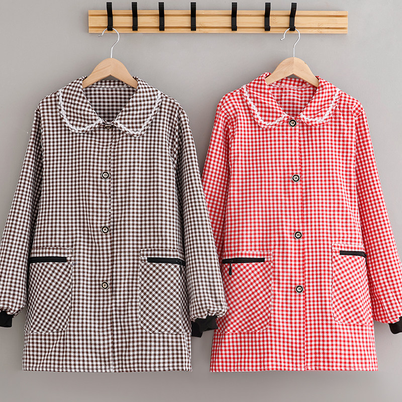 长袖罩衣女外穿韩版透气上班工作服防油耐磨正穿干活大人围裙护衣,家庭/个人清洁工具,围裙,淘宝优惠券,粉丝福利购,淘宝优惠卷