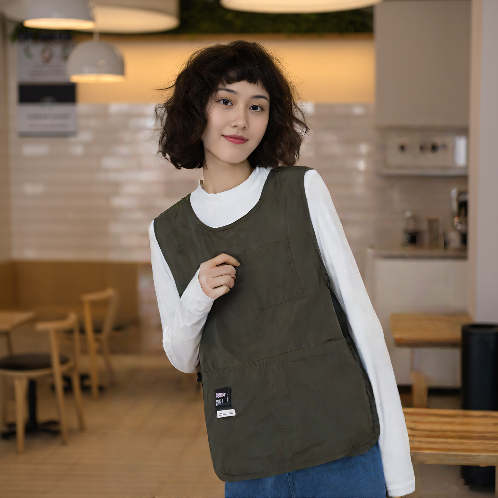 咖啡师马甲围裙定制logo