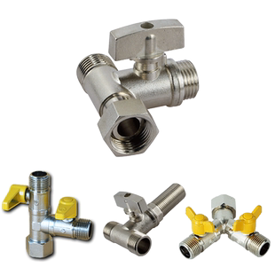 铜球阀三通带活接头一分两路开关水管分流分水器洗衣机4分水龙头