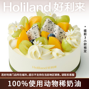 好利来生日蛋糕-果香缤纷-玫瑰慕斯奥巧口味预定动物奶油同城配送