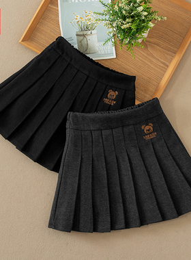 女童半身裙秋冬2025新款学院风JK儿童百褶裙子洋气小女孩短裙冬季