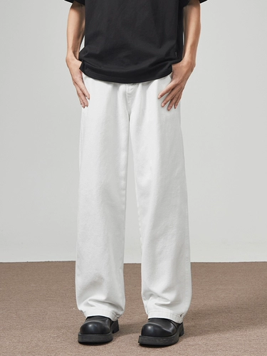 Белые джинсы, весенние повседневные брюки, штаны, в американском стиле, изысканный стиль, тренд сезона