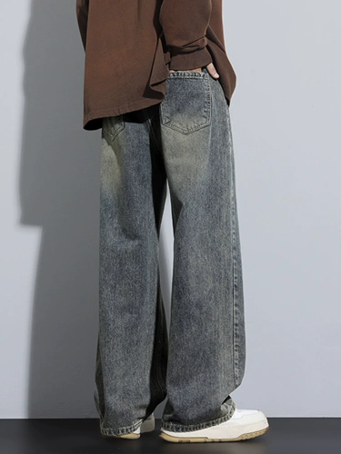 Трендовые джинсы, летние штаны для отдыха, оверсайз, свободный прямой крой, в американском стиле