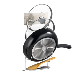 锅盖架壁挂式免打孔家用厨房收纳架子304不锈钢上墙放菜板置物架