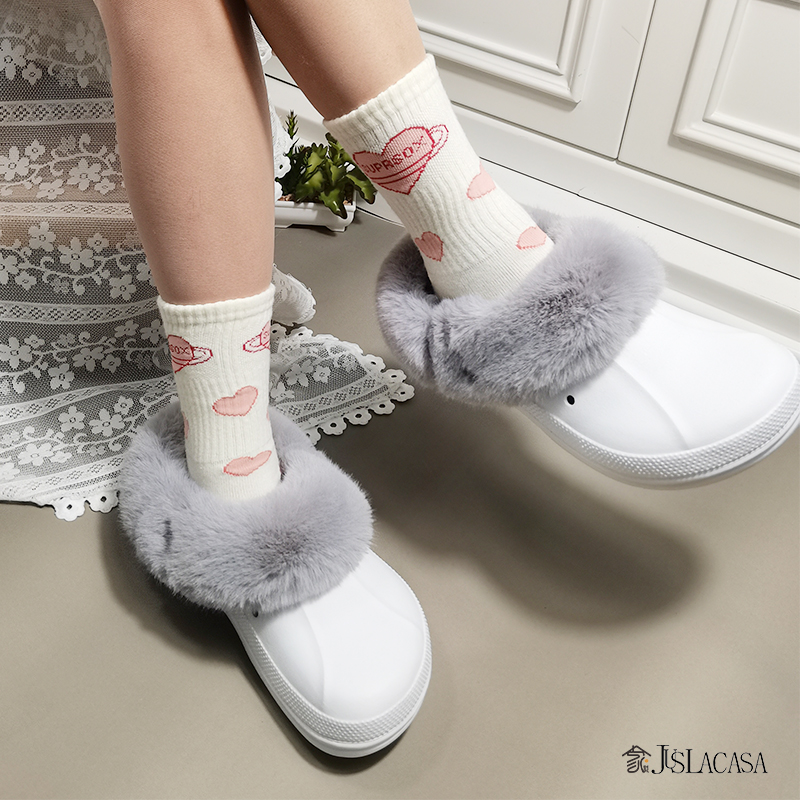 JUSLACASA可拆卸棉拖鞋一鞋两穿