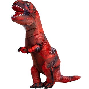 万圣节搞笑搞怪道具卡通动物坐骑玩具人偶服装恐龙霸王龙充气衣服