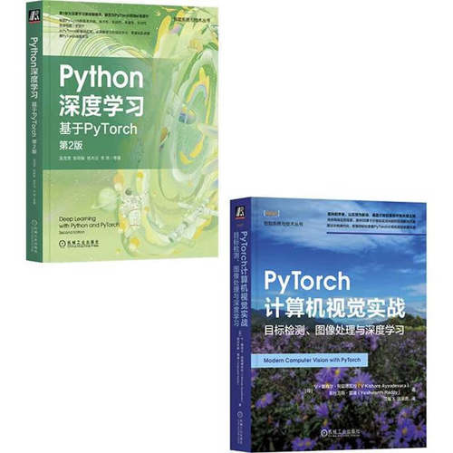 套装  Python深度学习+Pytorch计算机视觉实战  目标检测图像处理 套装共2册 机械工业出版社 正版
