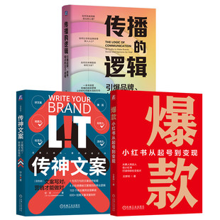个人IP打造系列3册(爆款+传神文案+传播的逻辑)小红书 起号 爆款内容