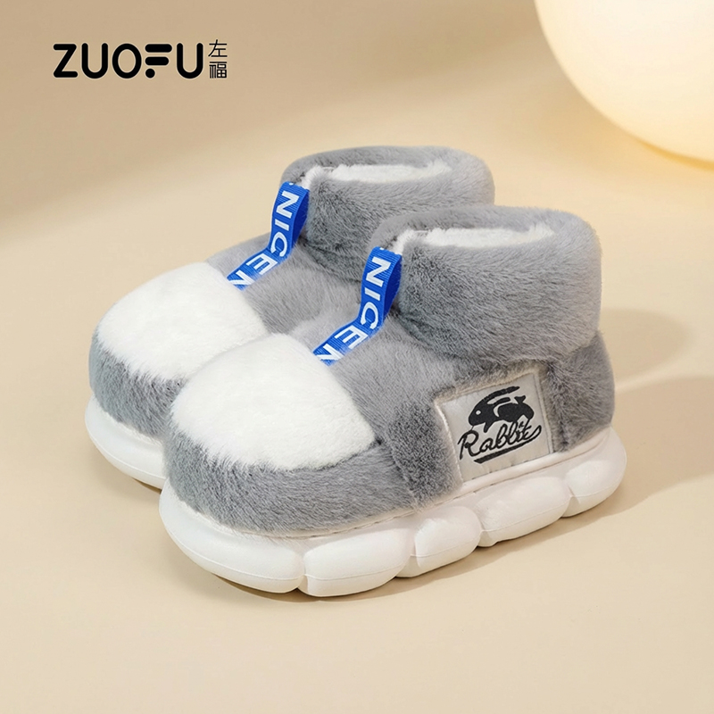 左福加绒保暖棉拖鞋外穿棉鞋时尚