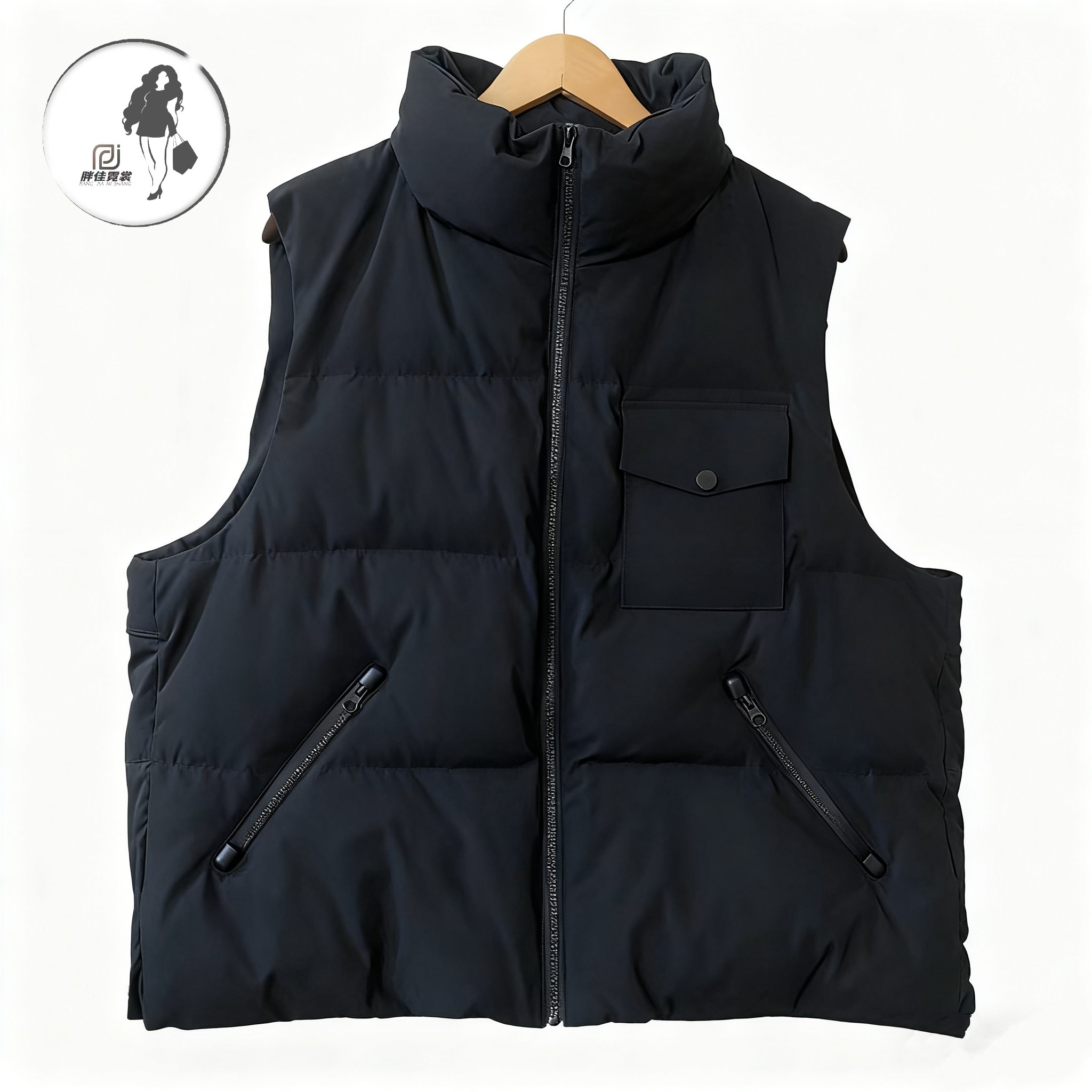 2303新款黑色羽绒马甲女冬季无袖立领保暖大码女装宽松外套,女装/女士精品,大码羽绒服,淘宝优惠券,粉丝福利购,淘宝优惠卷