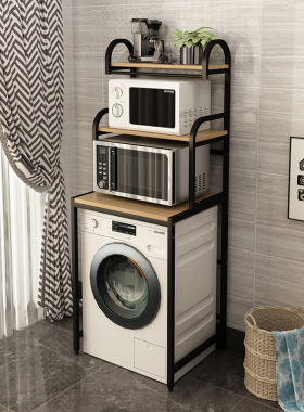 洗衣机置物架滚筒落地翻盖洗衣机上方架子浴室卫生间储物收纳架
