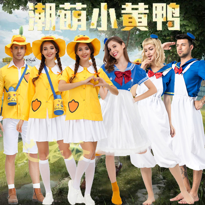 万圣节亲子儿童动漫服装唐老鸭cos玩具总动员胡迪服高飞表演服装