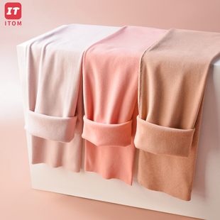 内穿加绒女秋冬纯棉毛裤 保暖裤 衬裤 睡裤 线裤 德绒自发热孕妇秋裤