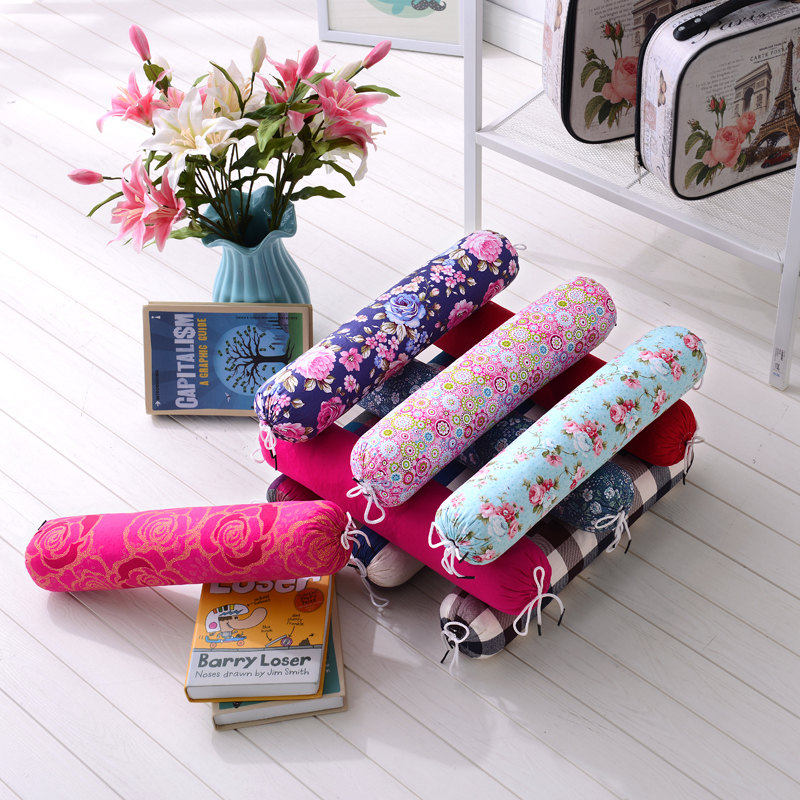 圆形糖果枕颈椎枕头颈椎专用荞麦皮小圆柱硬枕芯成人护颈枕