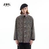 时尚 JDV男装 宽松立领外套WCW5639 新款 男士 复古雅丹风短款 风衣春季