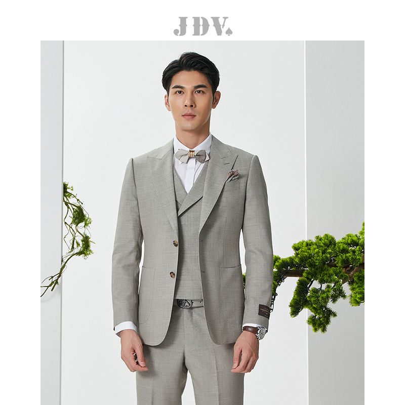 JDV砂石色商务通勤西装