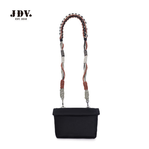 JDV复古撞色编织斜挎包春季新品
