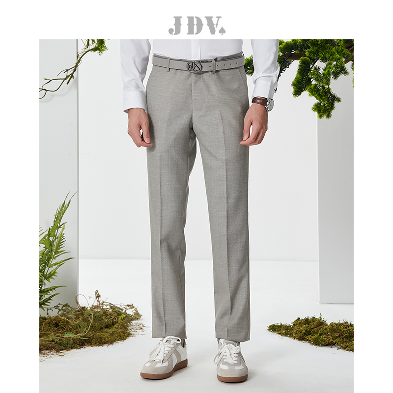 JDV砂石色羊毛商务西裤