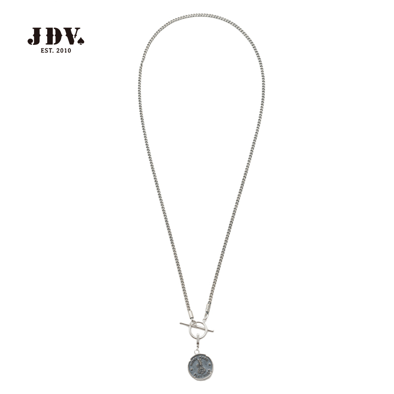 JDV商场同款银灰色男士项链饰品