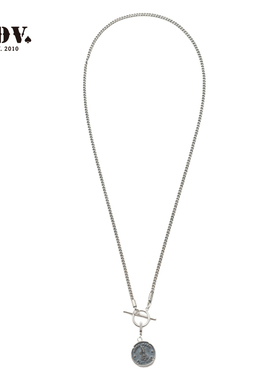 JDV商场同款银灰色男士项链饰品