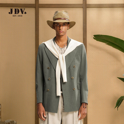 JDV英伦双排扣男士西装春季新品