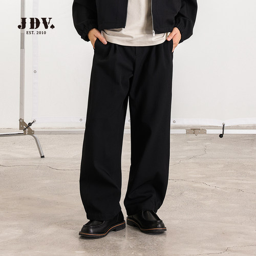 JDV商场同款男黑色宽松休闲裤