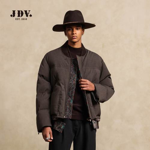 JDV商场同款90白鸭绒羽绒服冬季新品羽绒夹克短款保暖外套WDW5333