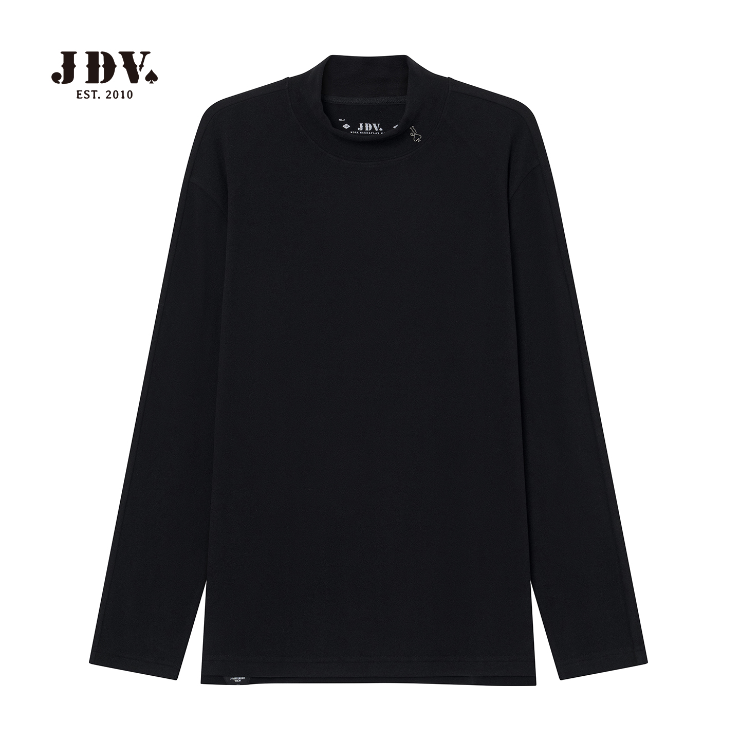 JDV男装半高领长袖T恤2025年秋季