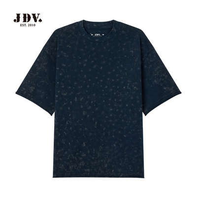 JDV蓝色合身短袖T恤休闲百搭