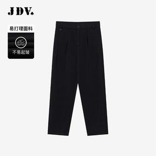 子长裤 JDV商场同款 直筒宽松休闲裤 黑色男士 WPL4625 秋冬新款