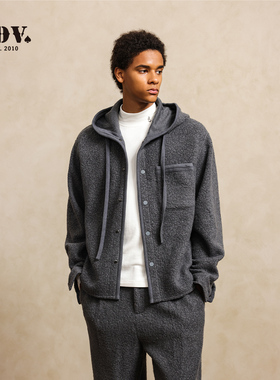 JDV商场同款复古连帽夹克秋冬新款宽松休闲保暖绒感外套WST53W1