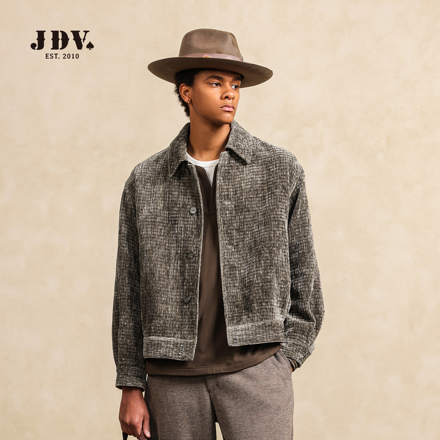 JDV2025复古翻领夹克外套