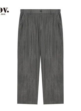 JDV男装垂坠肌理感休闲裤秋季新款男士宽松直筒百搭阔腿裤WPL54S2