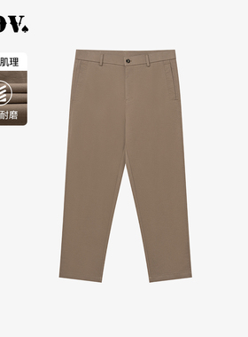 JDV男装春秋新品商场同款卡其色宽松九分裤简约休闲裤WPN4626