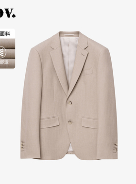 JDV男装春秋新品商场同款卡其正装西装单排扣西服外套WMM4015