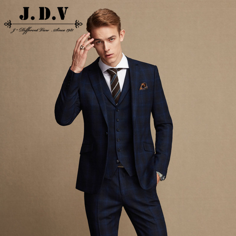 JDV男裝 秋季男士商務正裝結婚西服格子修身西裝男 WMM7009BEG在類目 男裝, 西服中 - 來自Buy2taobao.com提供專業的淘寶代購服務