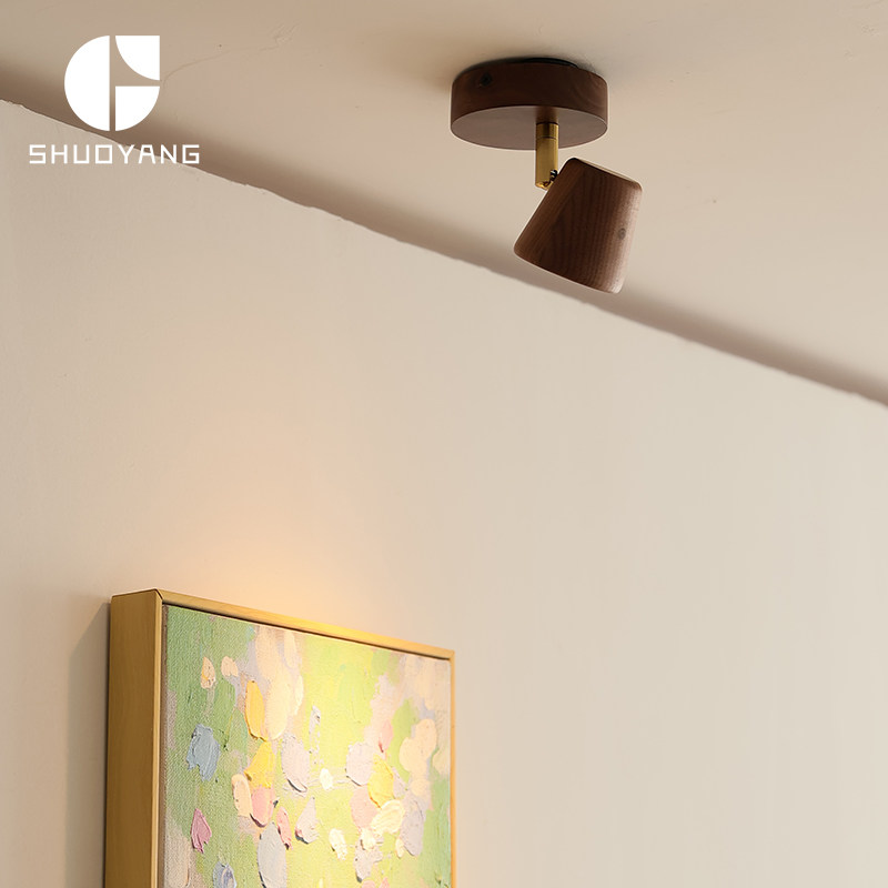 胡桃木过道灯民宿客厅照画楼梯灯门头走廊装饰智能调光LED小射灯,家装灯饰光源,厨卫/阳台/玄关/过道吸顶灯,淘宝优惠券,粉丝福利购,淘宝优惠卷