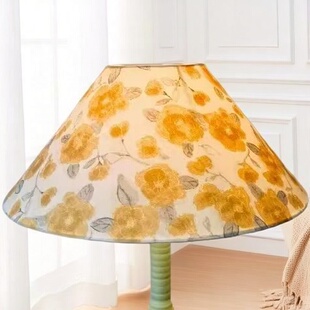 台灯灯罩伞形布艺PVC亚麻布 定制灯具配件飞碟床头落地灯外壳灯罩