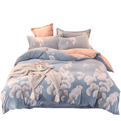 加厚牛奶绒四件套冬季双面绒冬天