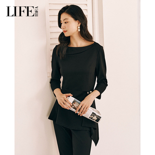 不规则下摆设计气质针织长袖 新品 2025春季 LIFE·IDEA商场同款