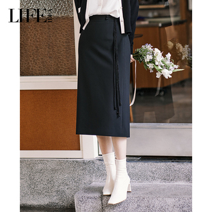 半裙直筒修胯显瘦裙子半身裙女2025新款 LIFE·IDEA时尚 新中式
