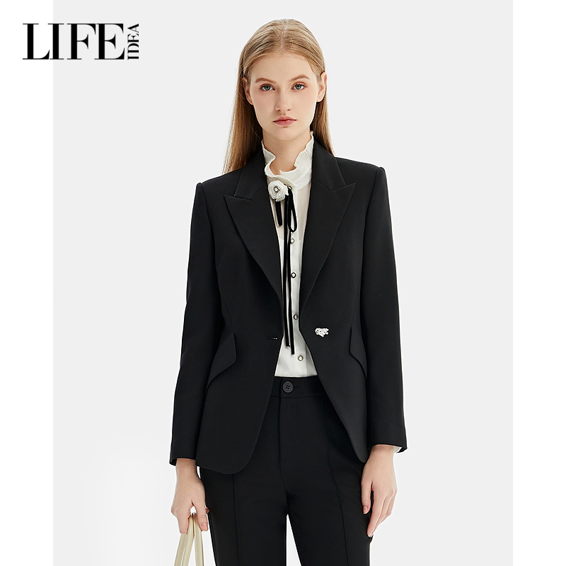 LIFE·IDEA商场同款25春新品轻职场通勤OL优雅洋气西装外套女