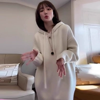 Белый длинный демисезонный свитер, зимнее демисезонное дизайнерское термобелье, средней длины, тренд сезона