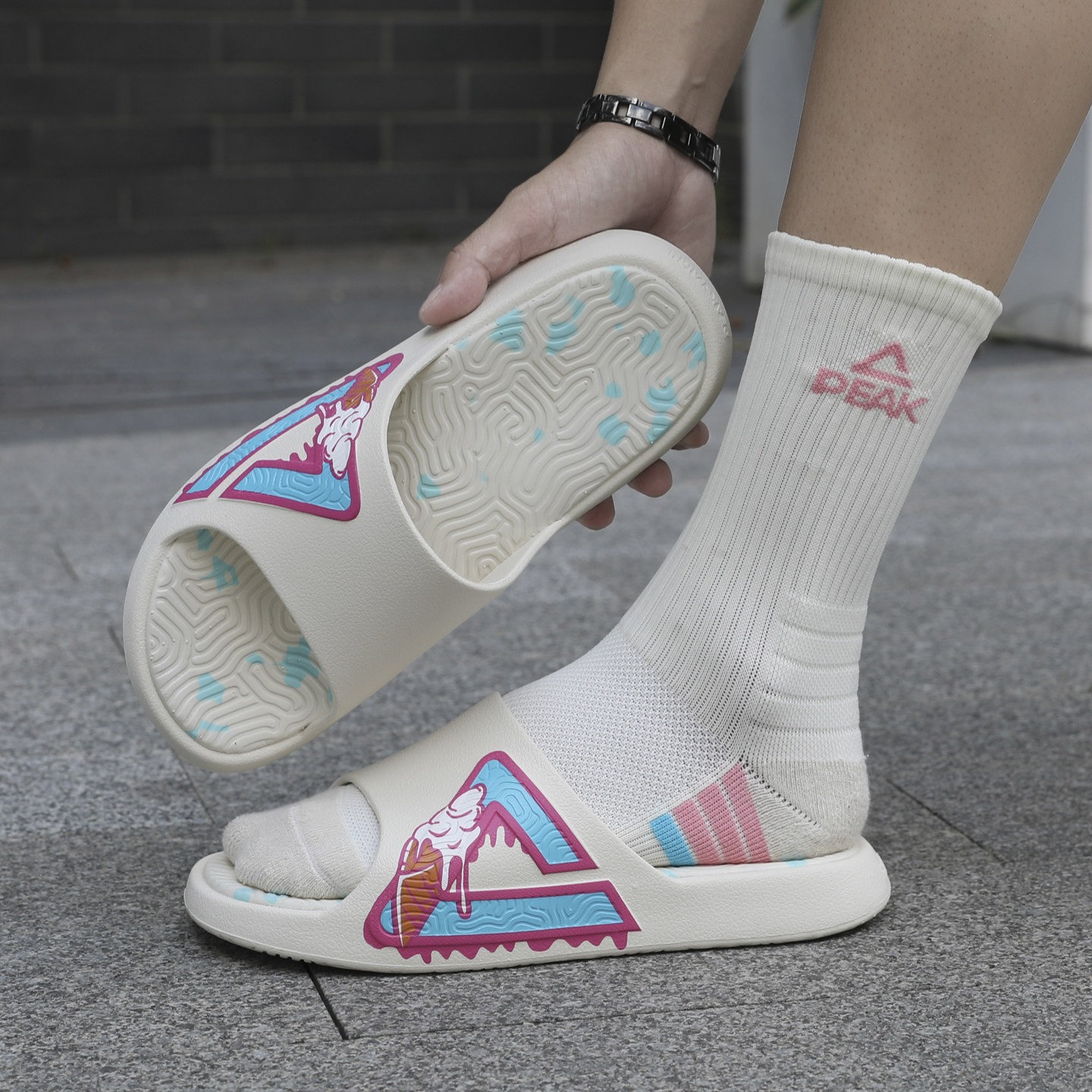 匹克态极拖鞋男士夏季外穿防滑运动恢复篮球凉拖不臭脚踩屎感拖鞋