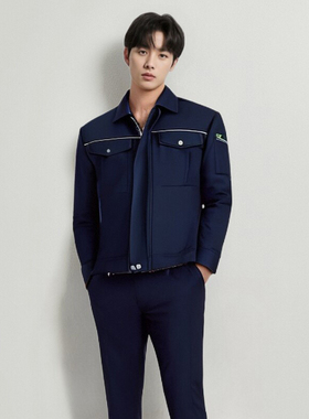 Badcrystal/晶至2023年新款长袖夹克工作服套装可定制防静电S2443