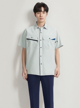 工作服套装夏季短袖衬衫可定制防静电防污Badcrystal/晶至147555