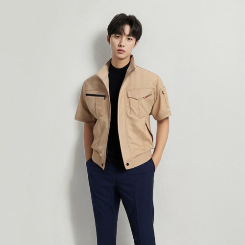 套装夏季短袖夹克工作服可定制