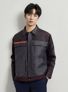 2022年秋季新款长袖夹克工作服套装可定制防静电晶至LB2-A161