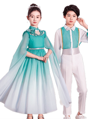 六一中小学生大合唱中国风演出服